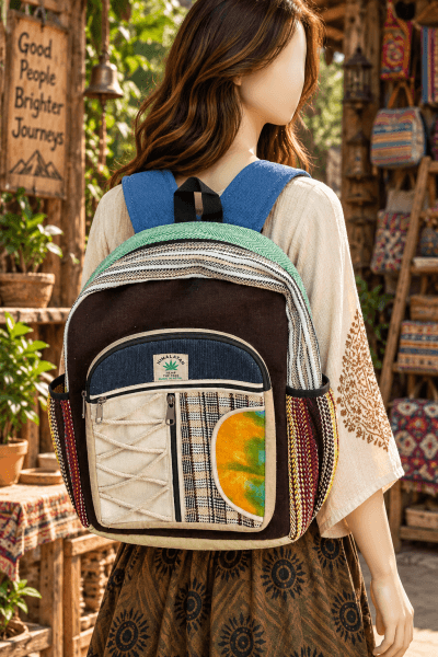 Hemp Patchwork Backpack